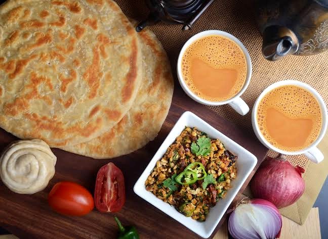 Late-night desi breakfast spread