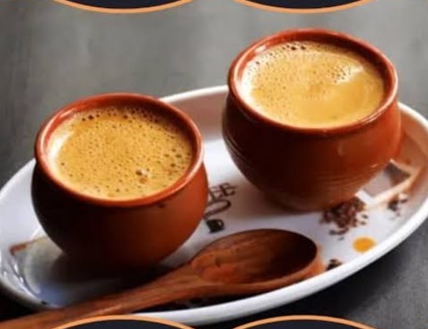 Matka chai served in clay cups